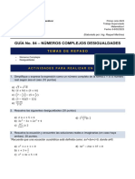 Matemática I - Números Complejos y Desigualdades