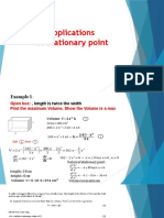 Chapter8.3 Applications of Stationary Points