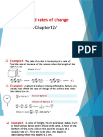 Chapter 8.4 Related Rates of Change