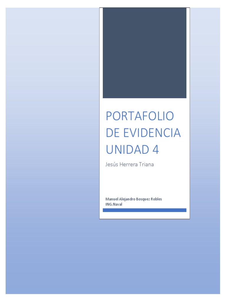 Portafolio de Evidencia Unidad 4 | PDF | Espacio vectorial | Matriz ...