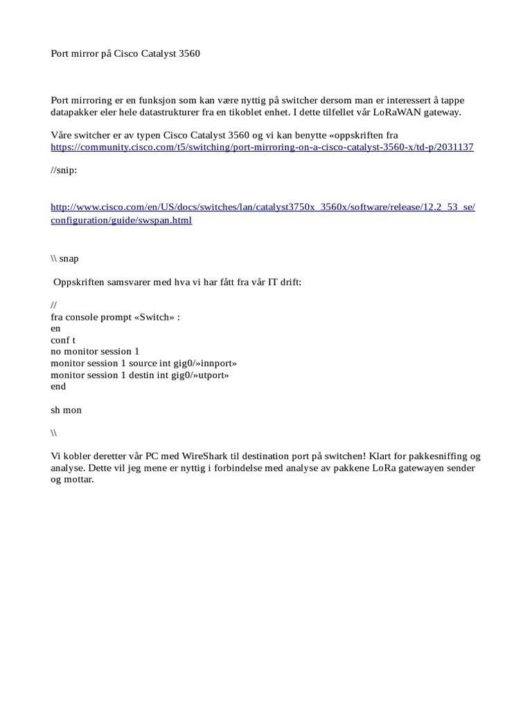 Port Sniffing Cisco PDF