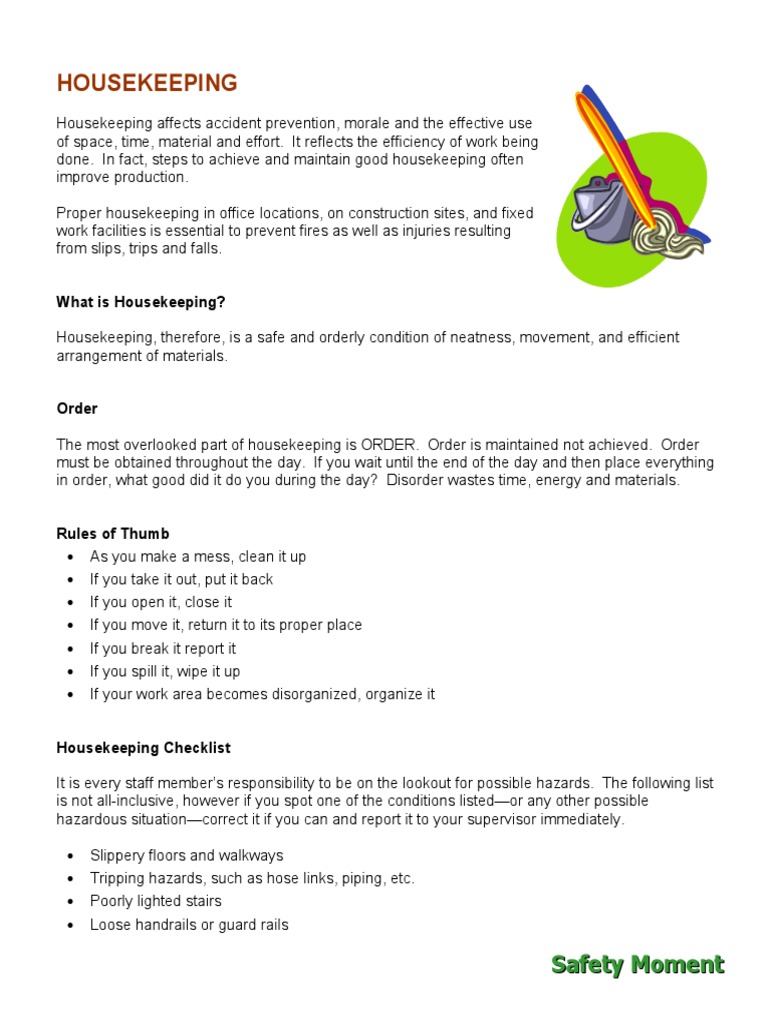 Housekeeping PDF