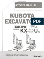 Kubota KX121-3 and KX161-3 Operator's Manual