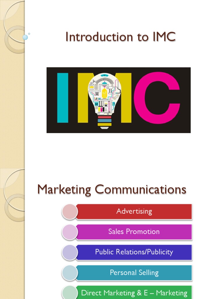 Introduction To Imc Pdf Brand Advertising