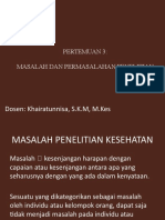 Masalah Dan Permasalahan Penelitian