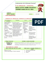 Ses - Jueves - Matemática - Analisamos Datos Sobre Desafíos Que Enfrentamos en El 2022 - Jezabel Camargo Único Contacto