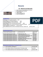 DR MAHMOUD MUSTAFA - Resume 2021