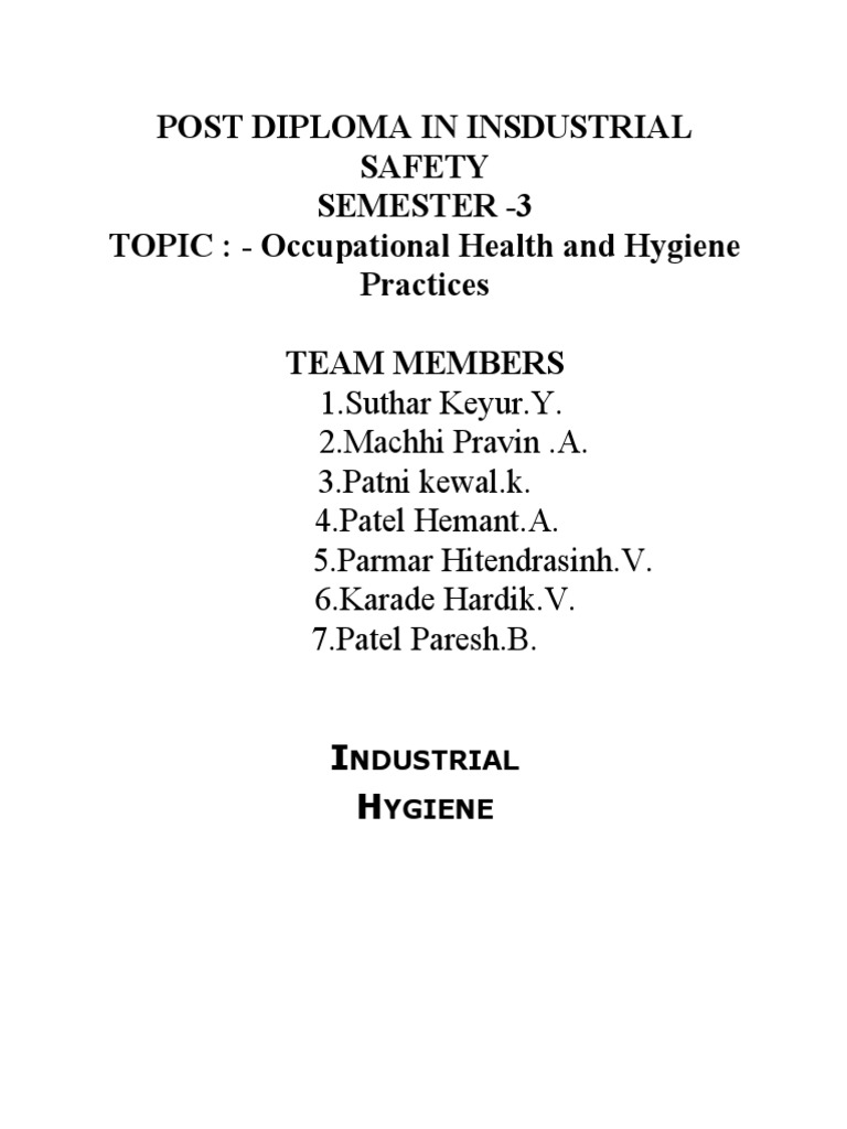 Principles Of Occupational Health And Hygiene An Introduction Sue Reed