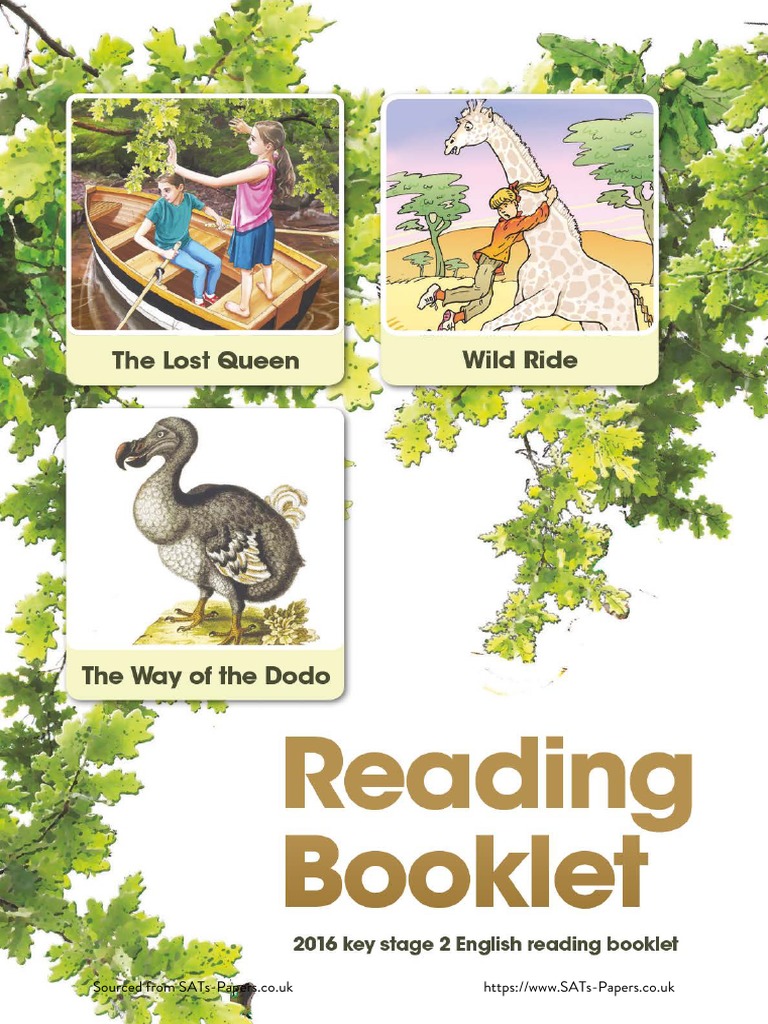 Ks2 english 2016 reading booklet pdf