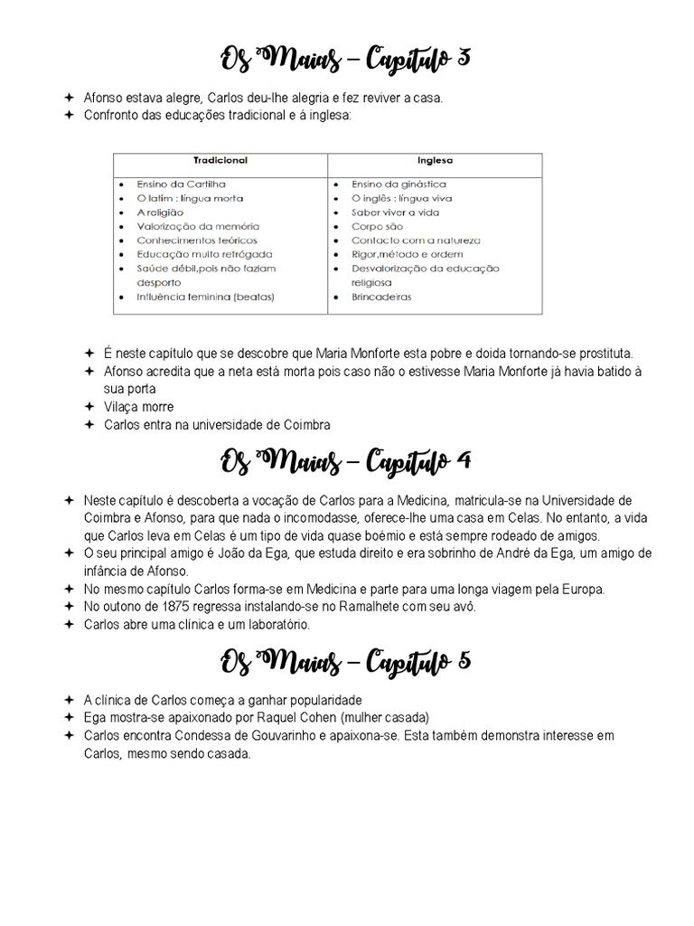 Res os maias capitulo 3 4 5 pdf