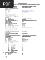 Revised Proforma