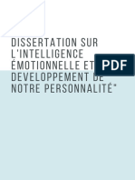 Dissertation Sur L'intelligence Émotionnelle Et Le Developpement de Notre Personnalité
