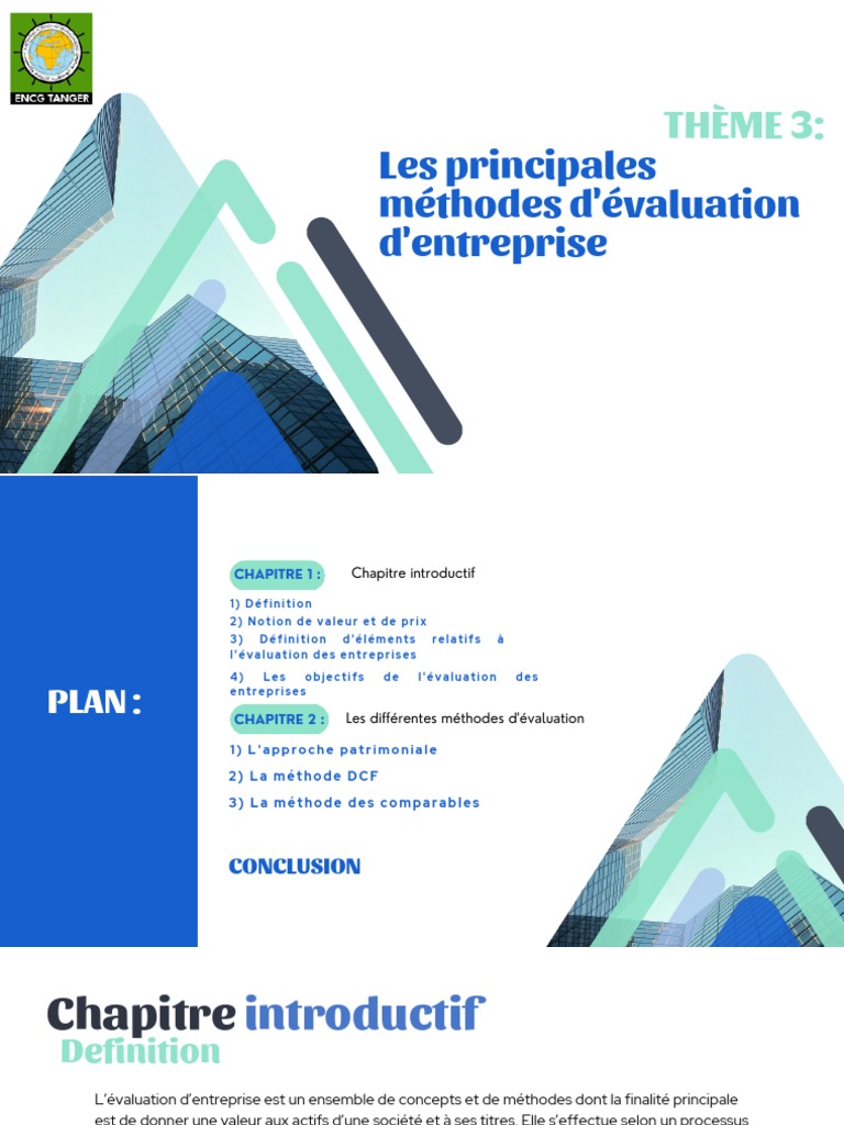 Evaluation Des Entreprises | PDF | Capitaux propres | Goodwill ...
