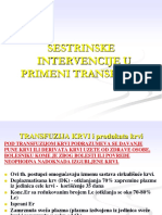 3 Sestrinske Intervencije U Primeni Transfuzije