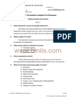 Economics Analysis For Business 2marks