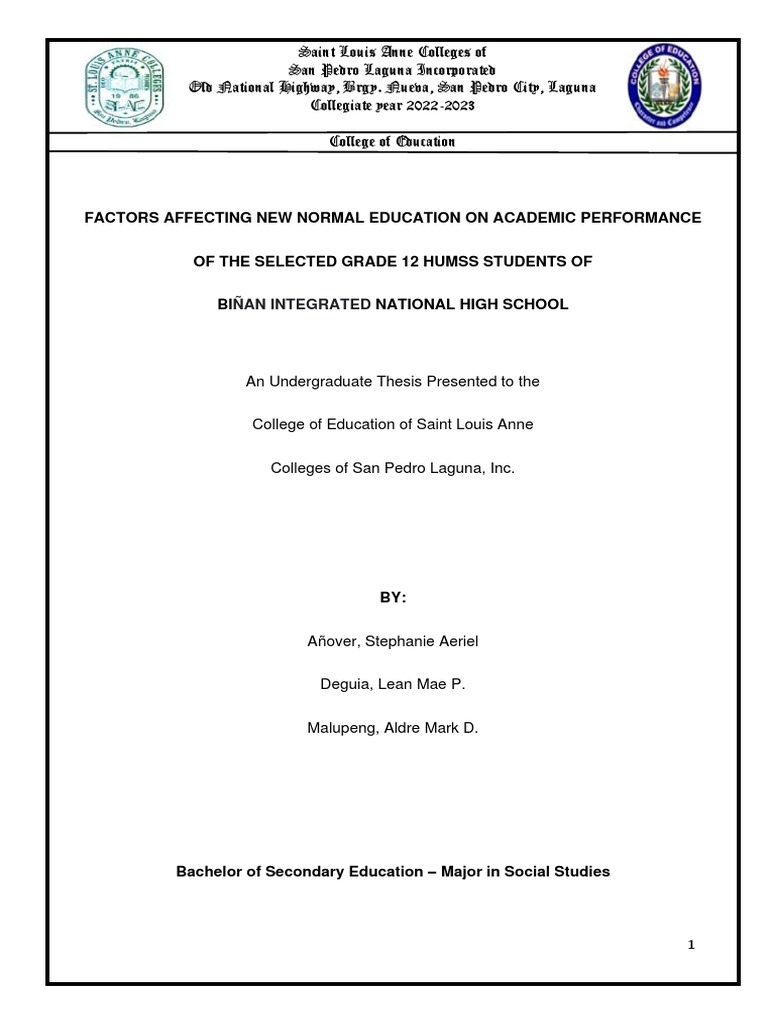 Thesis in Final Defense | PDF | Educational Technology | Distance Education