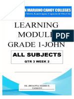 Learning: Grade 1-John
