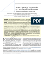 Nonoperative Versus Operative Treatment For Displaced Finger Metacarpal Shaft Fractures