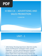 III Bba Advertising & Sales Promotion