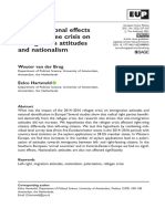 The Conditional Effects of The Refugee Crisis On Immigration Attitudes and Nationalism