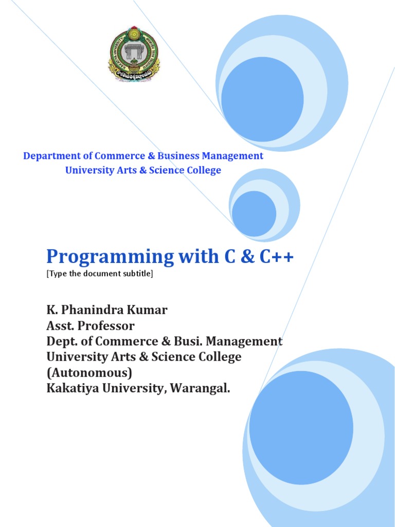 Bcom C & C++ Notes | PDF