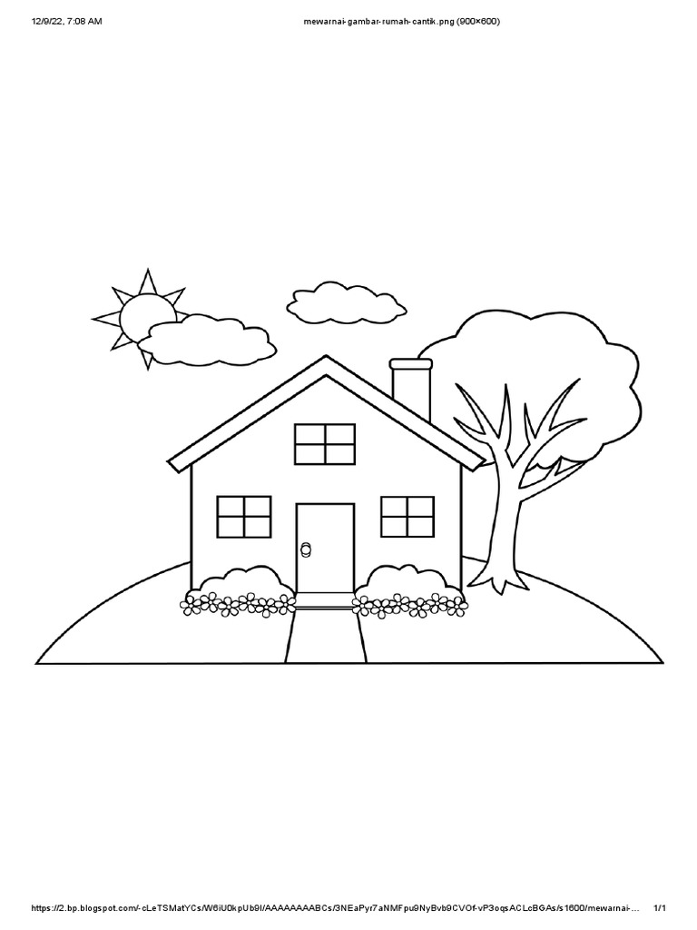 Mewarnai Gambar Rumah Cantik | PDF