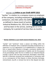 Worker Definitions in Sindh Labor Laws