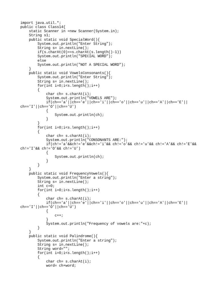 Strings (ALL PROGRAMS) PDF Computer Programming Computing