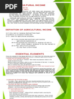 Theory of Agriculture Income