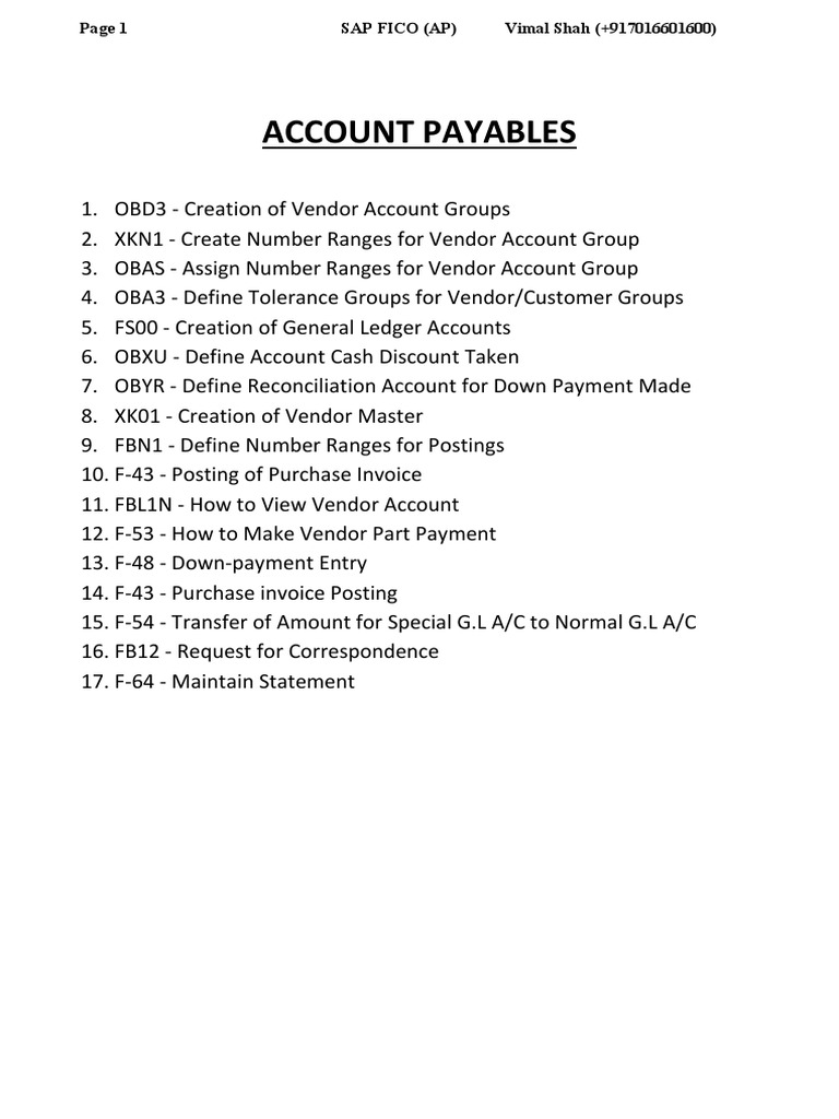 SAP S/4HANA Accounts Payable Guide | PDF | Accounts Payable | Corporations