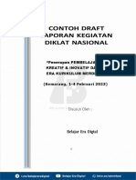 CONTOH LAPORAN PENGEMBANGAN DIRI DIKLAT Penerapan Pembelajaran Kreatif & Inovatif Dalam Era Kurikulum Merdeka2