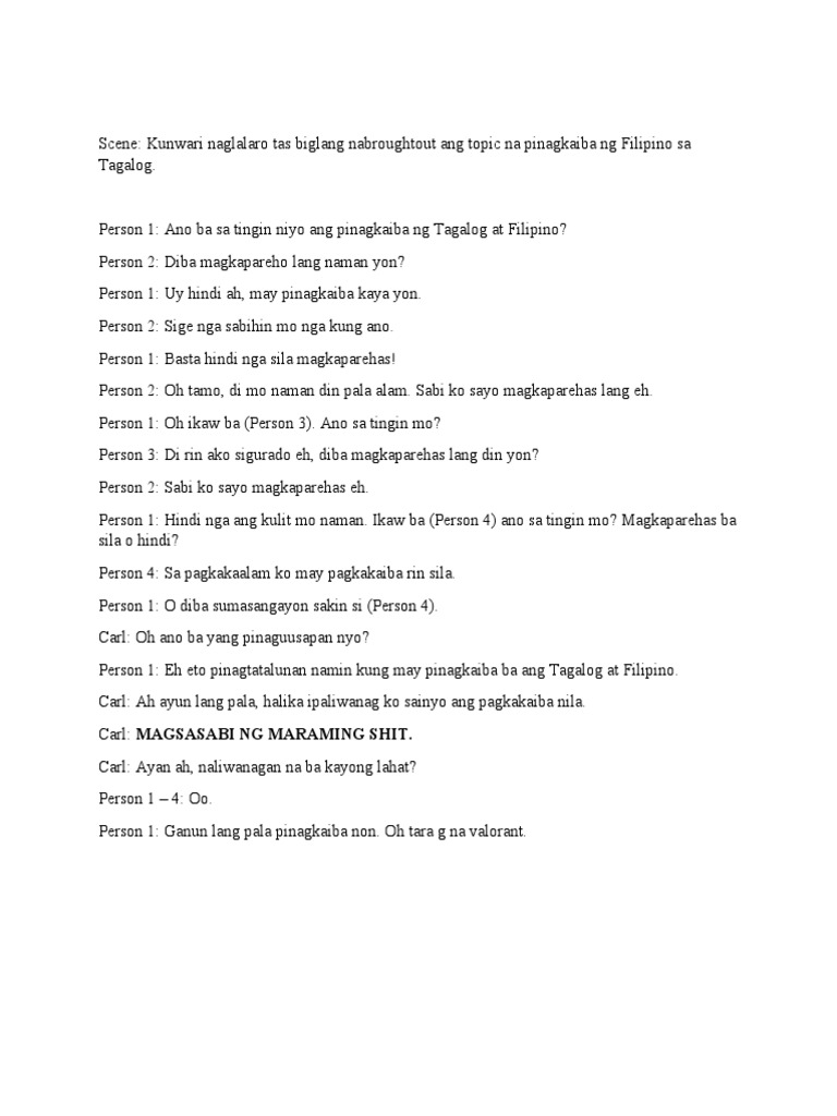 Ez PZ Filipino Assignment Script PDF