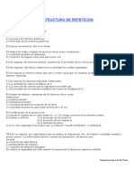 Ejercicios de estructuras de repetición (FOR, WHILE) en pseudocódigo