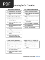 Decluttering To-Do Checklist