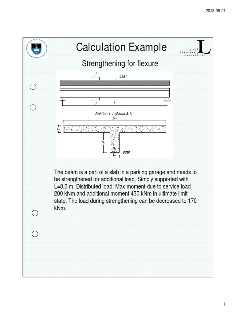 Design Example Flexure 20130820 PDF Building Materials