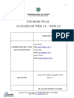 Informe Final - Análisis de Web 1.0 Web 2.0
