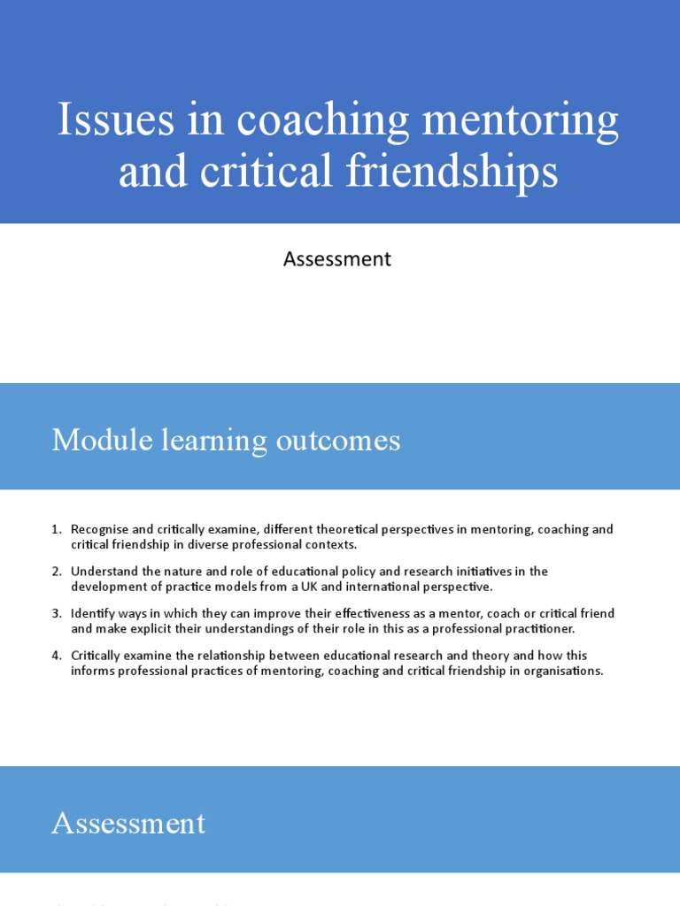 Coaching and Mentoring Issues Explained | PDF | Mentorship | Theory