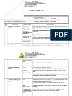 Job Safety Analysis: Step No Work Activity Potential Hazards Hazard Control 1