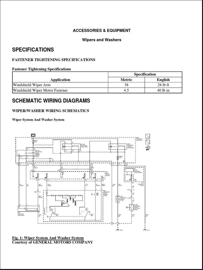 149 Wipers and Washers PDF Relay Switch
