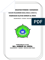 Laporan Kegiatan Pondok Romadhan Ma Annur Al Huda Tahun 2022