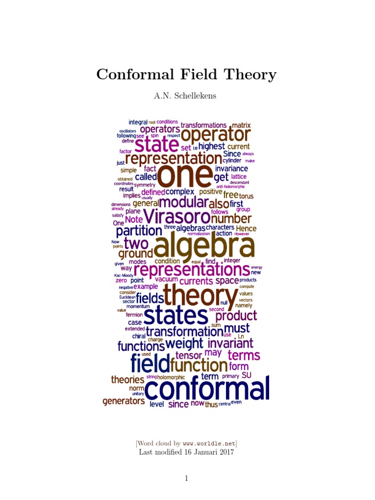 Overview of Conformal Field Theory | PDF | Mathematical Physics ...