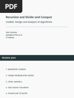 Recursion and Divide-and-Conquer: CS2800: Design and Analysis of Algorithms