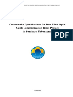 Construction Specifications For Duct Fiber Optic Cable Communication Rou...