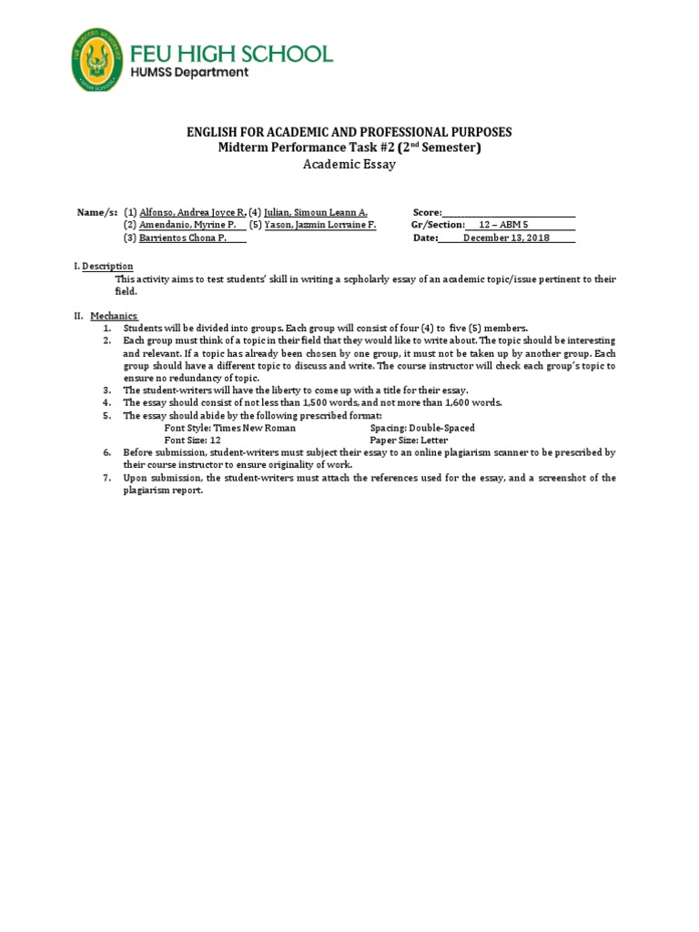 Academic Essay Writing Task | PDF | Essays | Human Communication