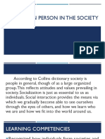Week 7 - The Human Person in The Society