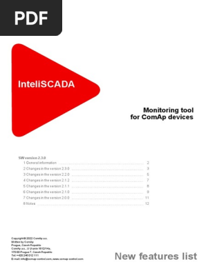 Inteliscada 2.3.0 New Features List