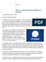 ConJur - Bianca Mollicone - Adequação Da LGPD Aos Cartórios Extrajudiciais