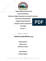 Report About:: Random Access Memory