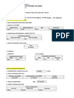 Physical Fitness Test Card - Pre-Test