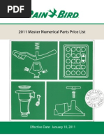 Download RainBird 2011 Master Numerical Parts Price List by Stuart Pechin SN62575513 doc pdf